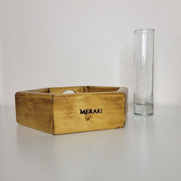 Wooden Hexagon Propagation Floral Vase Decor Centerpiece House Warming Gift - Picture 7 of 7